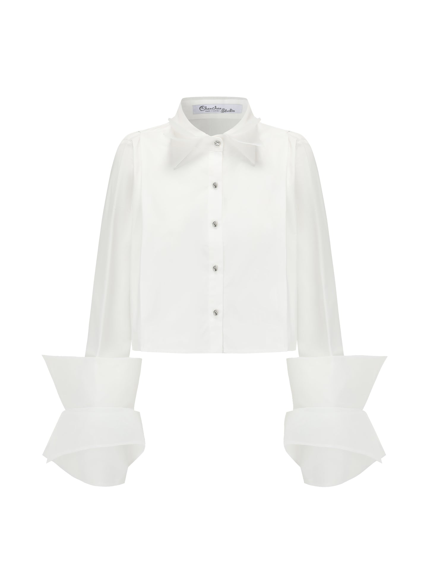 Organza cropped shirt