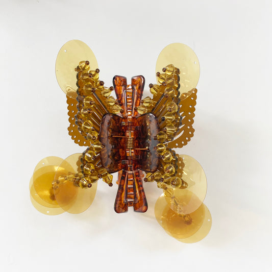 Amber butterfly hair claw 1