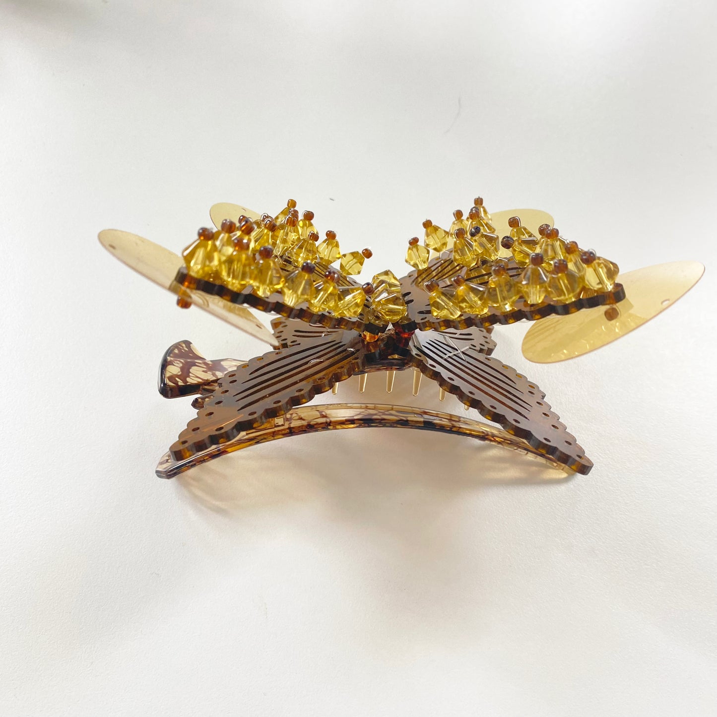 Amber butterfly hair clip 1