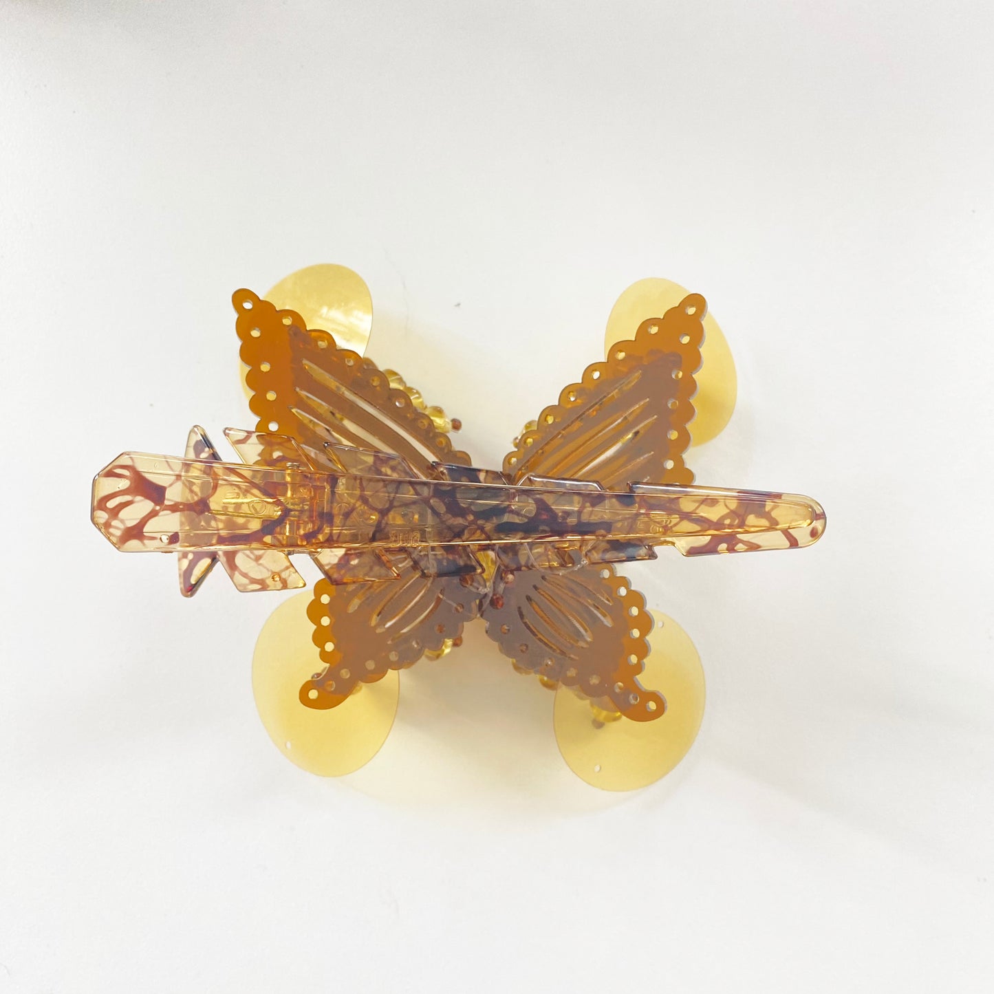 Amber butterfly hair clip 1